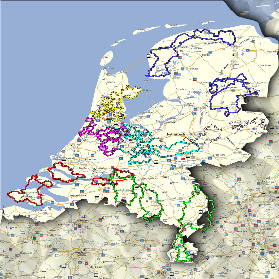 overzichtskaart Nederland